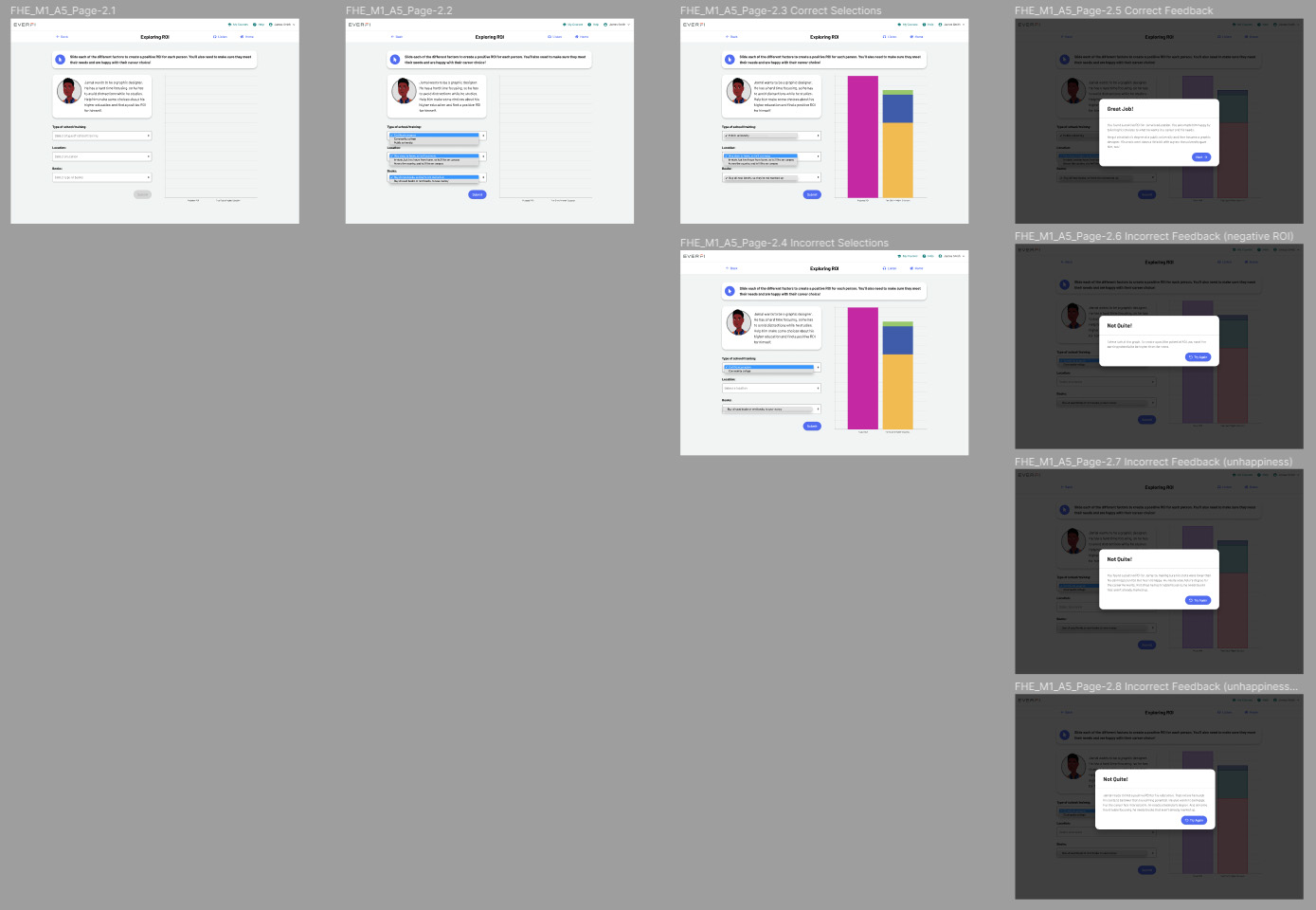 Overview of the interactive chart activity