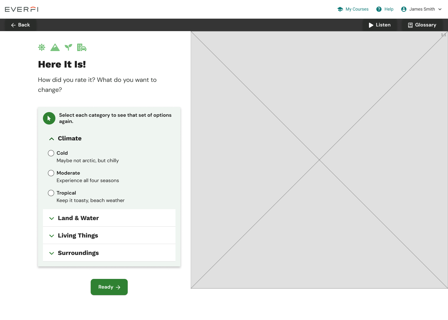 Sample Screen of the third state of the Capstone Activity