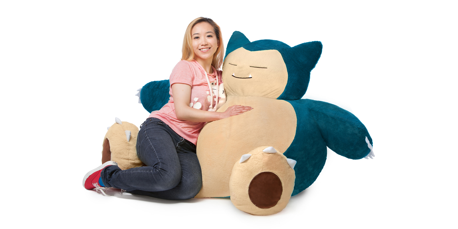 Pokémon Snorlax Bean Bag Chair in use